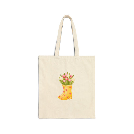 Spring Rain Canvas Tote Bag